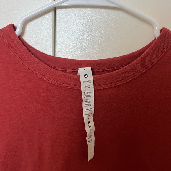 Lululemon Size 6 Small Orange Classic Fit Cotton Shirt - Picture 2 of 3